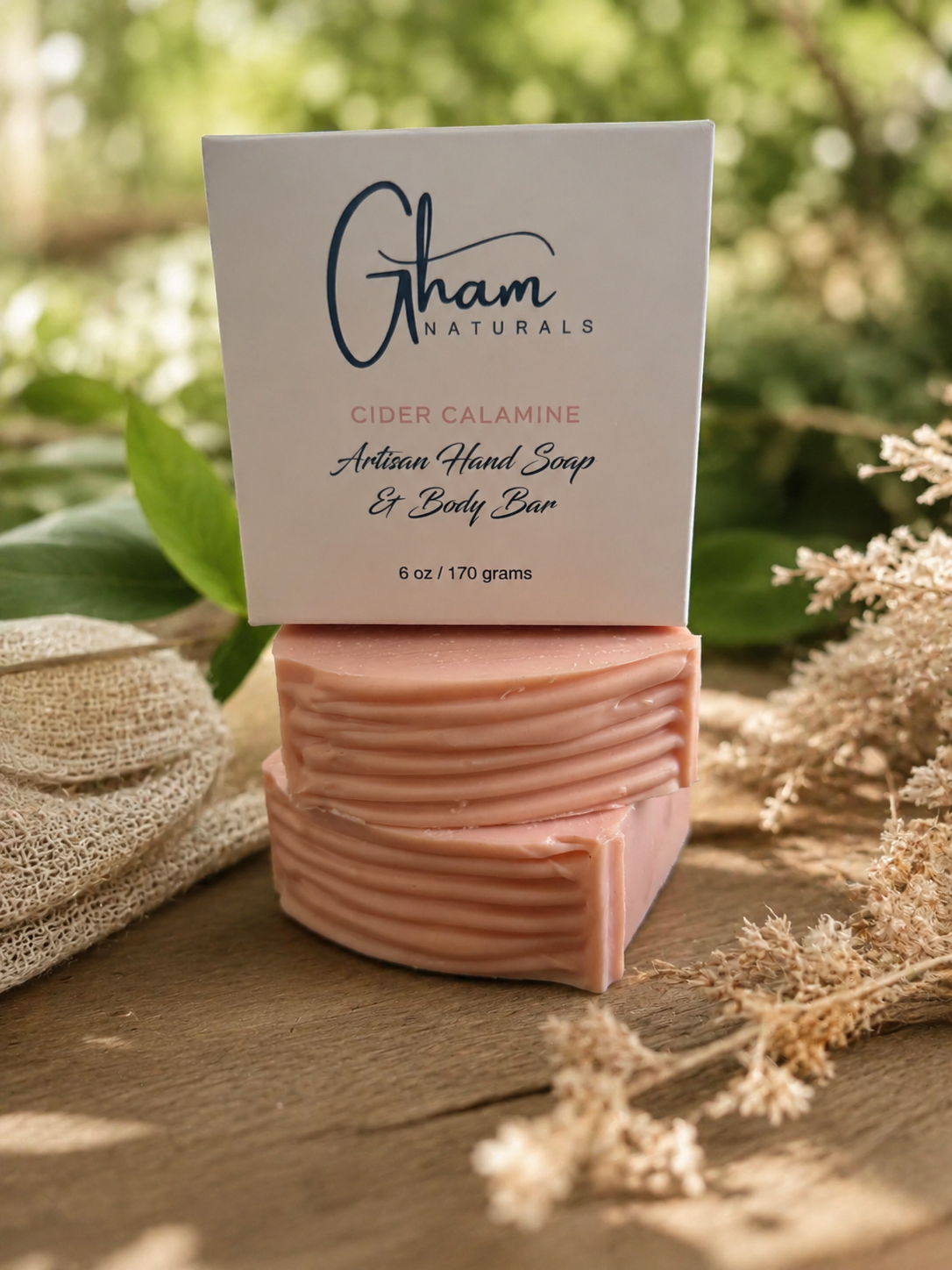 Cider and Calamine Clay Face + Body Bar boxed
