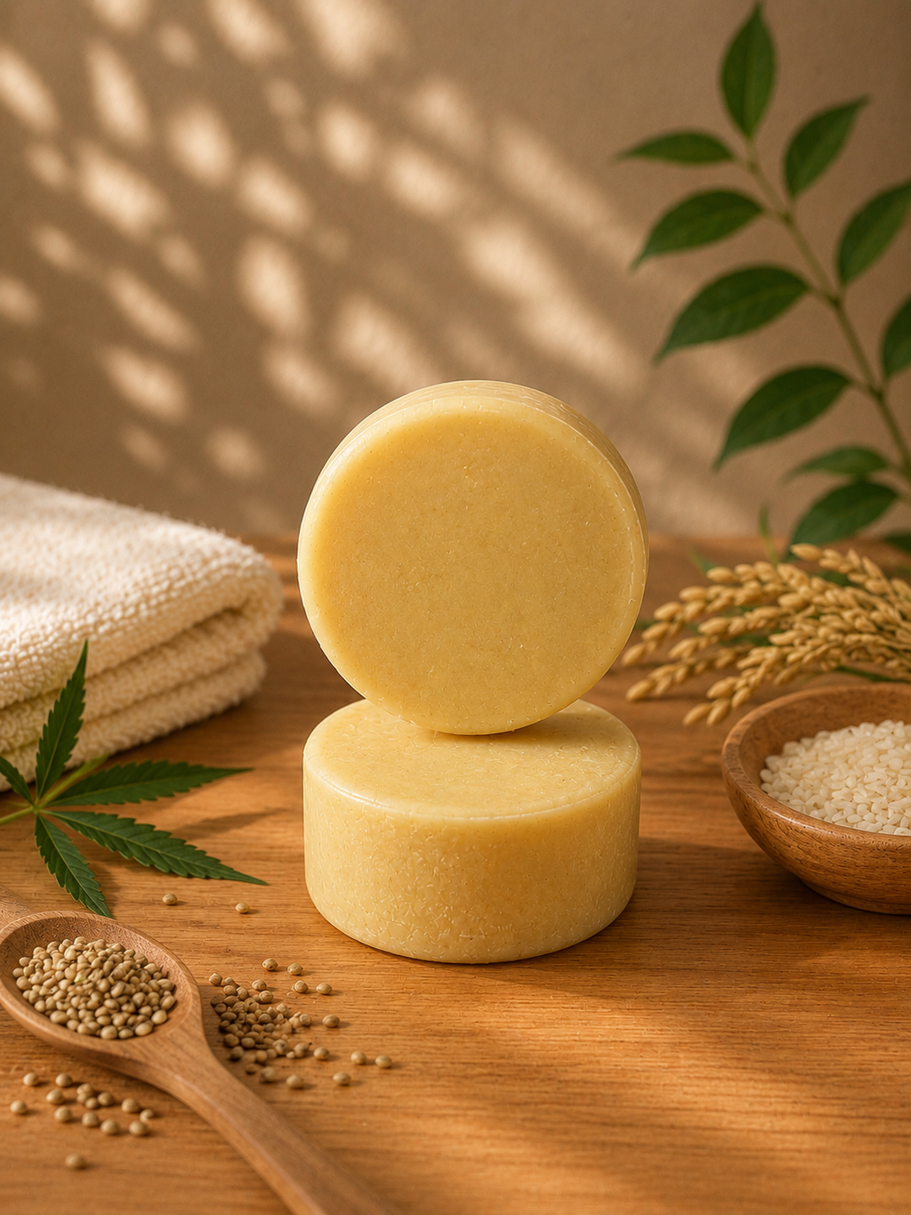 Rice Protein & Hemp Seed Shampoo Bar