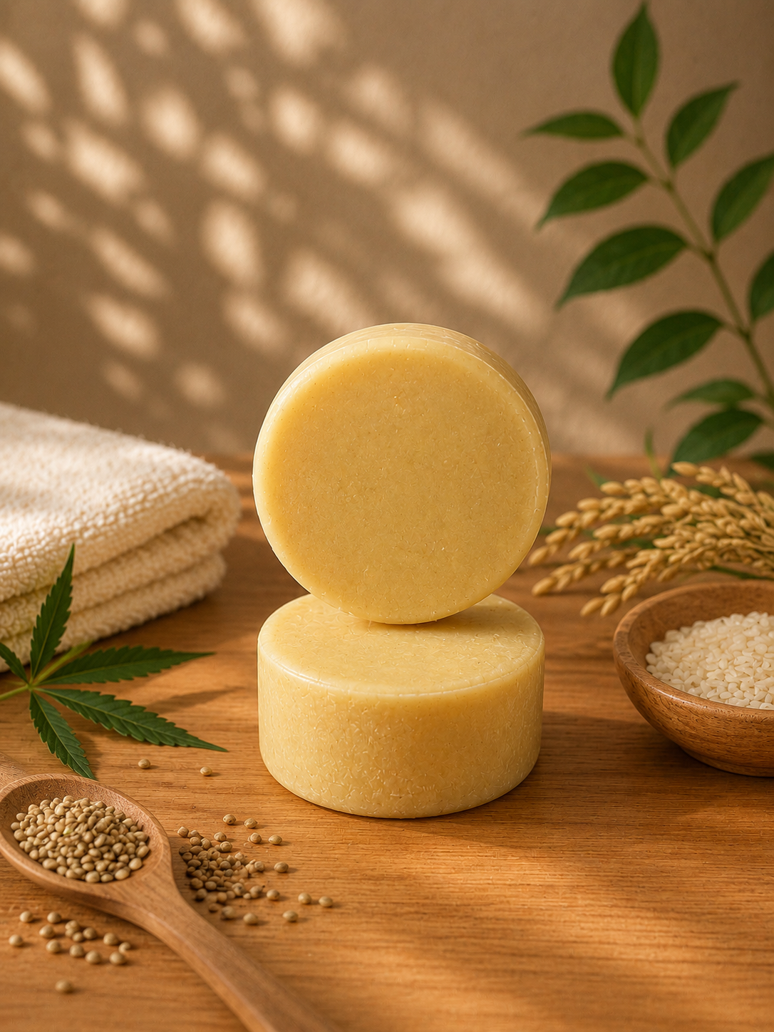 Rice Protein & Hemp Seed Shampoo Bar